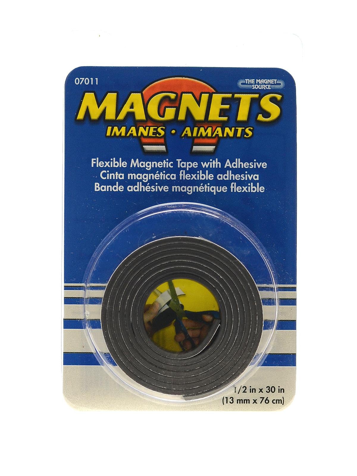 Flexible Magnetic Strips with Adhesive 1/2 in. x 30 in.